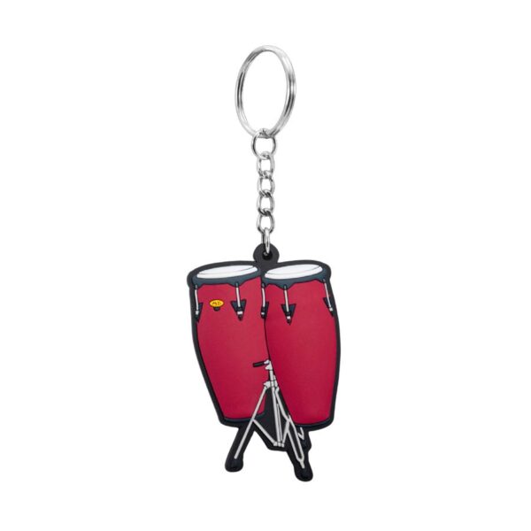 Musician Designer Conga Red Keyring