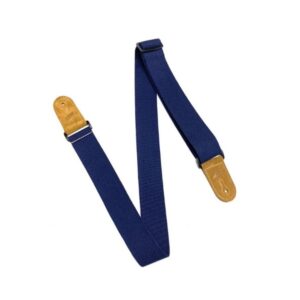 Leathergraft Cotton Webbing Guitar Strap, Suede Ends, Navy Blue