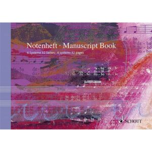 Schott Manuscript Paper: 6 Staves - 32 Pages (A5 Landscape)