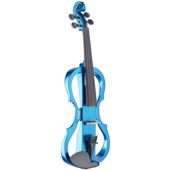 Stagg EVN X-4/4 BL Electric Violin Outfit, Metallic Blue - Image 2