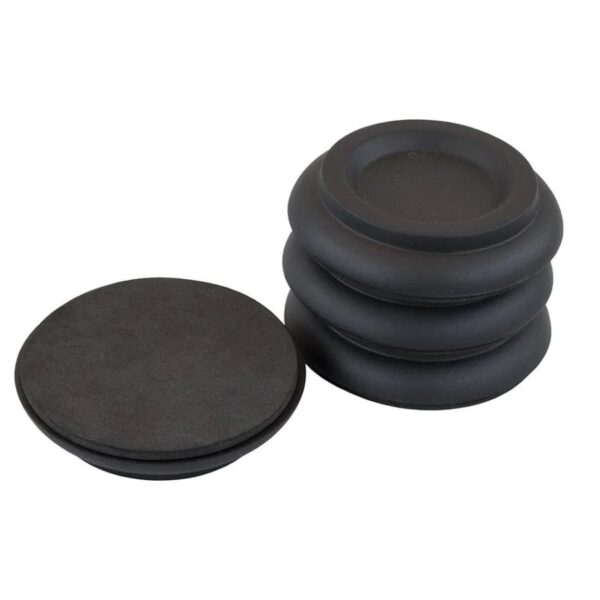 Dedo Upright Piano Castor Cups, Black Wood, Set of 4 (100mm)