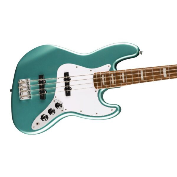 Squier Affinity Active Jazz Bass, Laurel Fingerboard, White Pickguard, Mystic Sea Foam Green - Image 3