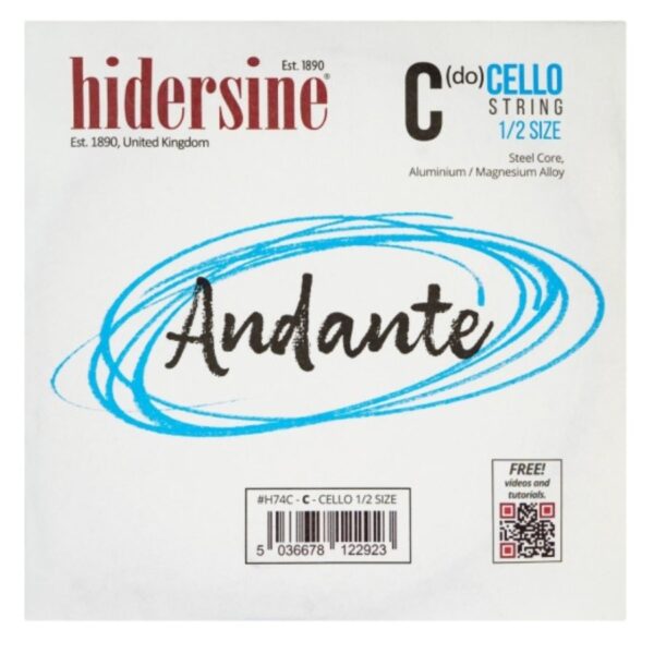 Hidersine Andante Cello C String, 3/4 - 4/4 Size