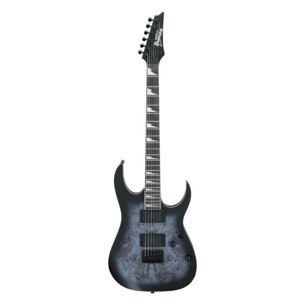 Ibanez Gio GRG121PAR-KBF Poplar Burl Electric Guitar, Deep Dusk Burst Flat