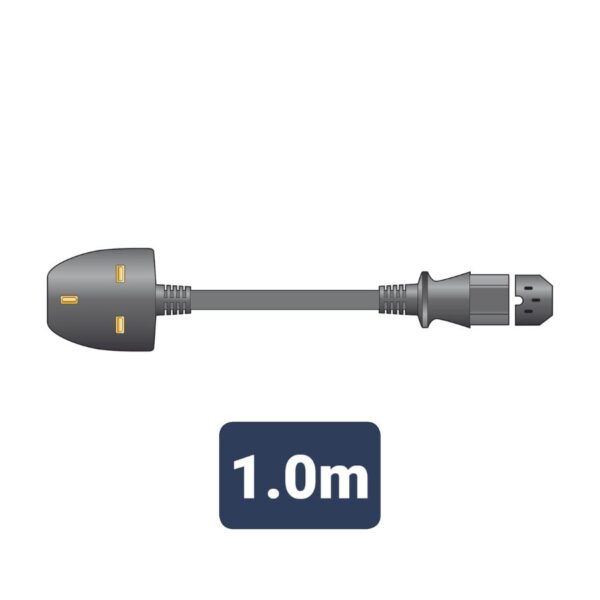 Mercury Hot-IEC Plug 10A Mains Lead, 1m - Image 3