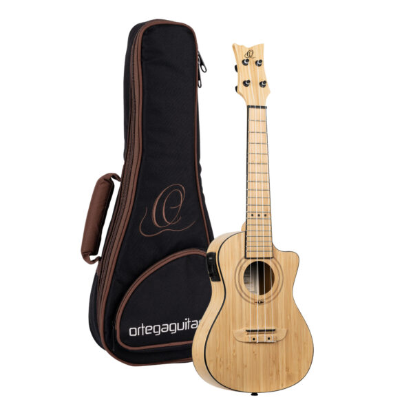 Ortega Bamboo Series RUNAB-CC Concert Pickup Ukulele, with Bag - Image 4