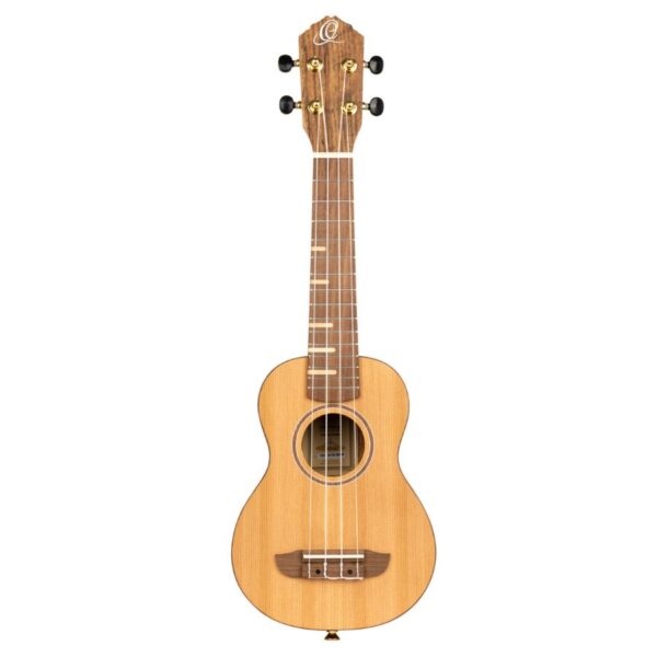 Ortega Timber Series RUTI-SO Soprano Ukulele, Solid Cedar Top, with Bag
