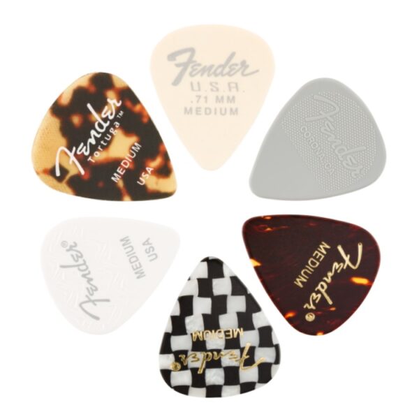 Fender 351 Material Medley Guitar Picks (6-Pack)