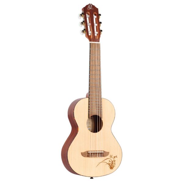 Ortega Mini Travel Series RGL5 1/8 Guitar Ukulele, 6 String.