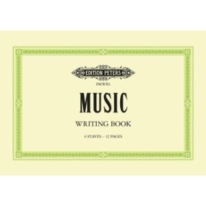 Peters Music Writing Book: 6 Staves - 32 Pages (A5 Landscape)