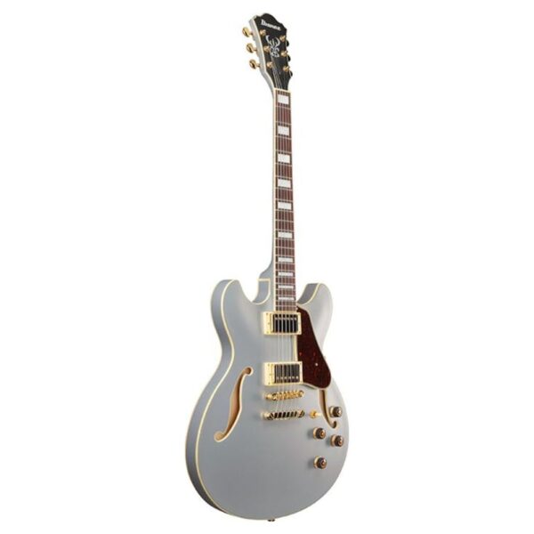 Ibanez AS73G-MSF Semi-Hollow Guitar, Moonstone Silver Flat - Image 3