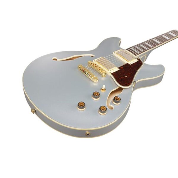 Ibanez AS73G-MSF Semi-Hollow Guitar, Moonstone Silver Flat - Image 4