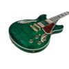 Ibanez AS Series AS93FM-TMG Flamed Maple Semi-Hollow Guitar, Transparent Moss Green - Image 4