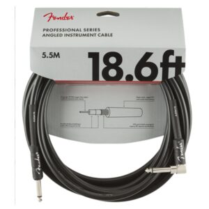 Fender Pro 18.6' Straight-Angle Black Instrument Cable