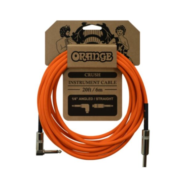 Orange 20ft Instrument Cable, Angled / Straight