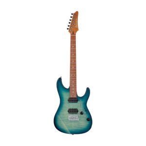 Ibanez AZ Standard Series AZ24S1F-TXB, HH Electric Guitar, Transparent Turquiose Burst