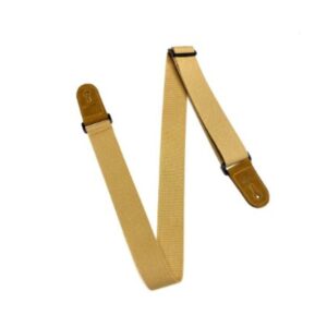 Leathergraft Cotton Webbing Guitar Strap, Suede Ends, Beige