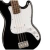 Squier Bronco Bass, Laurel Fingerboard, White Pickguard, Black - Image 3