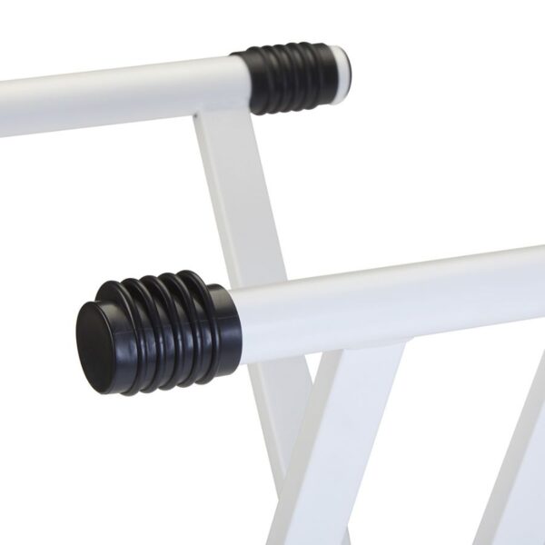 Quiklok T20 Double Braced X-Frame Keyboard Stand, White - Image 2