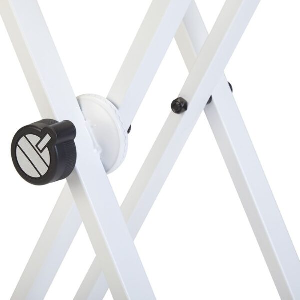 Quiklok T20 Double Braced X-Frame Keyboard Stand, White - Image 4