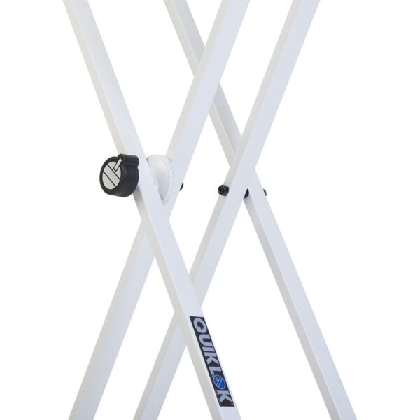 Quiklok T20 Double Braced X-Frame Keyboard Stand, White - Image 3