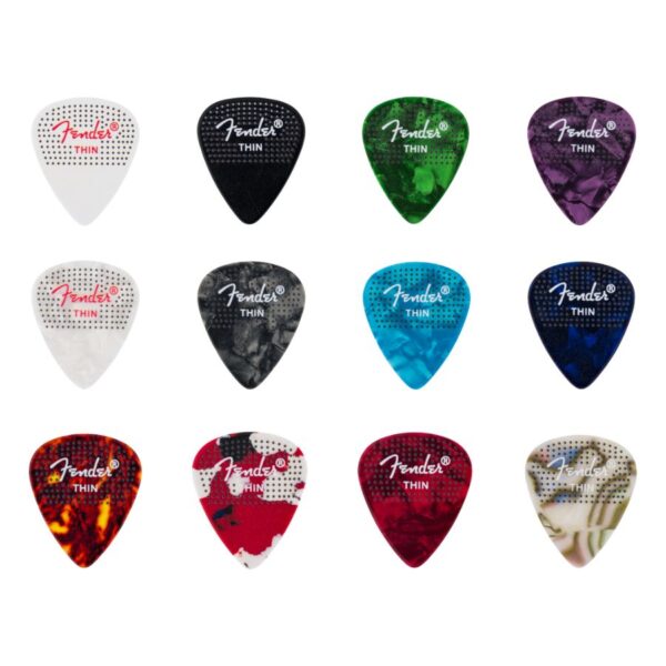 Fender 351 Dotted Celluloid Picks, Medium, 12-Pack