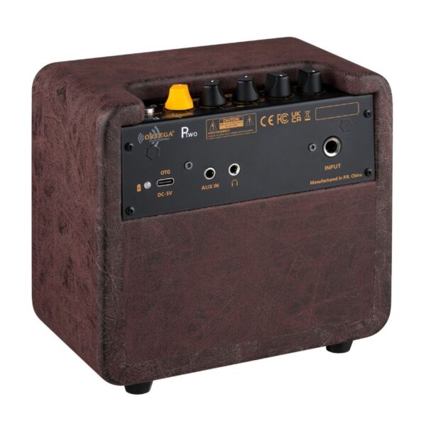 Ortega PTWO Portable Bluetooth Acoustic Guitar Amp/Speaker with Effects, 12 Watt - Image 4