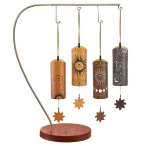 Meinl Sonic Energy CBCS4SET 4-Piece Cosmic Bamboo Chime Set, with Stand