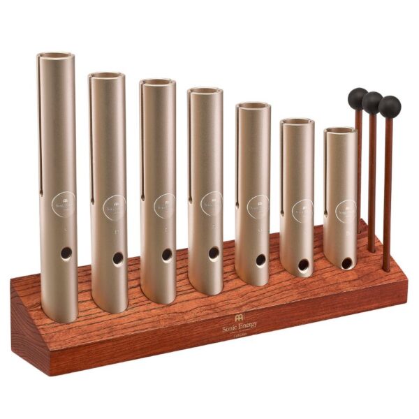 Meinl Sonic Energy WWTSETCHA Wah-Wah Tube Chakra Set, 432Hz, 7-Piece Set with Stand