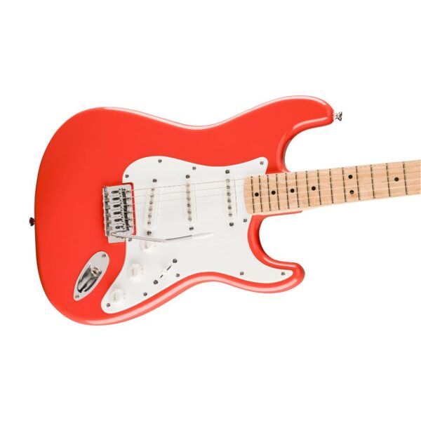FSR Squier Sonic Stratocaster, Maple Fingerboard, White Pickguard, Fiesta Red - Image 4