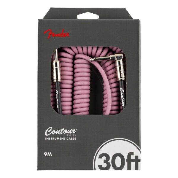 Fender Contour 30ft Coiled Cable, Burgandy Mist - Image 4