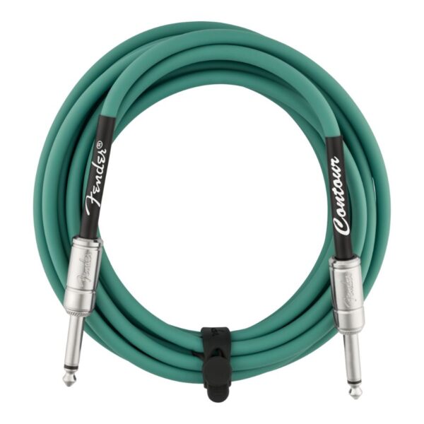 Fender Contour 15ft Instrument Cable, Sherwood Green