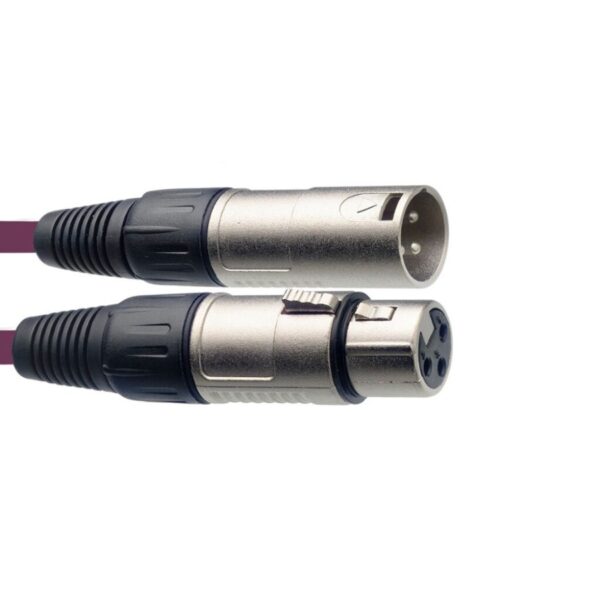 Stagg SMC3 CPP XLR-XLR Lead, 3 Metres, Purple - Image 2
