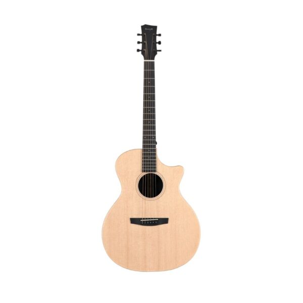 Enya EGA-X1 Pro EQ Smart Electro Acoustic Guitar, Natural, Solid Spruce Top, includes Gig Bag