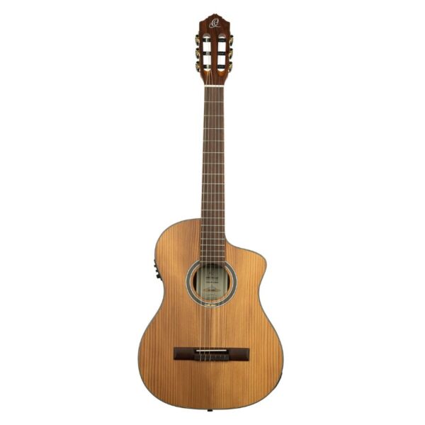 Ortega RCE23RO Thermo Series Nylon String Guitar, Satin Dark Brown, with Gig Bag