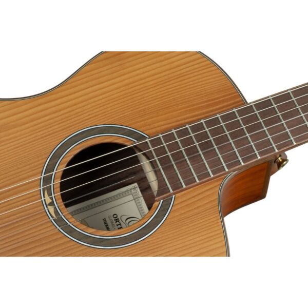 Ortega RCE23RO Thermo Series Nylon String Guitar, Satin Dark Brown, with Gig Bag - Image 3