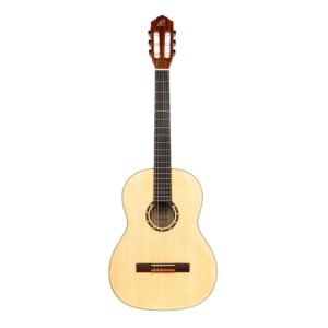 Ortega R121SN Family Series Classical Slim Neck Guitar, Satin Natural, with Gig Bag