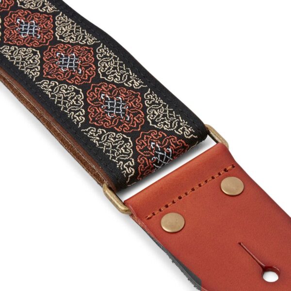 Izuzi GT-54 Fabric on Suede Guitar Strap, Leather Ends - Image 2