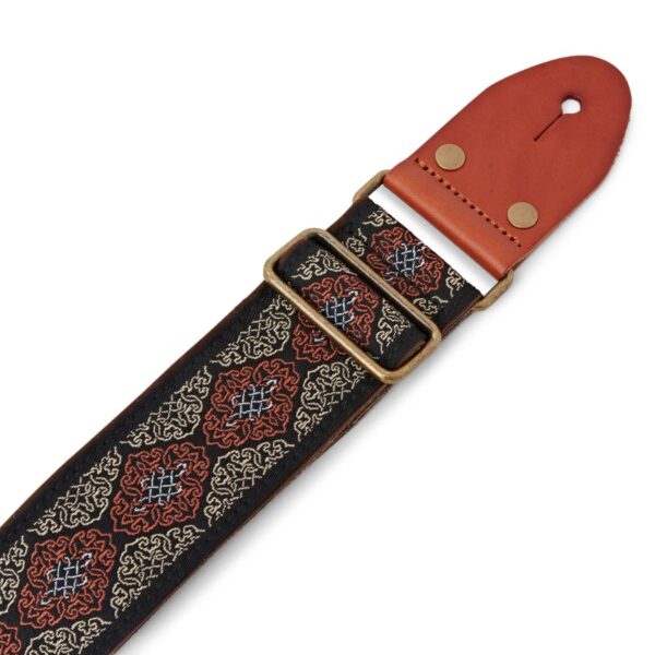 Izuzi GT-54 Fabric on Suede Guitar Strap, Leather Ends - Image 3
