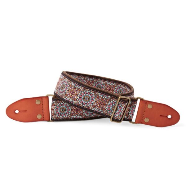 Izuzi GT-50 Fabric on Suede Guitar Strap, Leather Ends