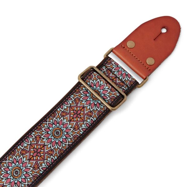 Izuzi GT-50 Fabric on Suede Guitar Strap, Leather Ends - Image 3