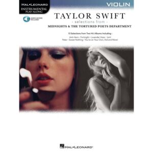 Taylor Swift: The Tortured Poets Department Violin Play-Along Bk, with Online Audio