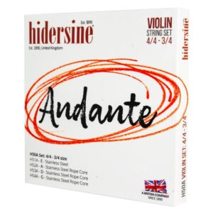 Hidersine Andante Violin String SET, 3/4 - 4/4 Size