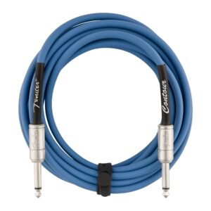 Fender Contour 15ft Instrument Cable, Lake Placid Blue