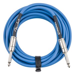 Fender Contour 18.6ft Instrument Cable, Lake Placid Blue