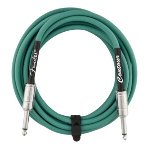 Fender Contour 15ft Instrument Cable, Sherwood Green