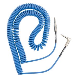 Fender Contour 30ft Coiled Cable, Lake Placid Blue