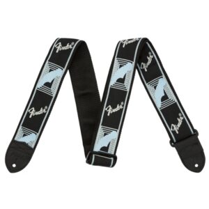 Fender 2" Monogrammed Grey/Blue Guitar Strap