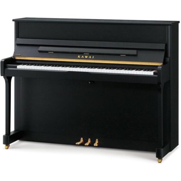 Kawai E-200 Satin Black Upright Piano, 114cm