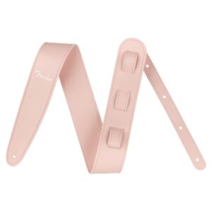 Fender 2.5" Vegan Leather Microfibre Guitar Strap, Shell Pink